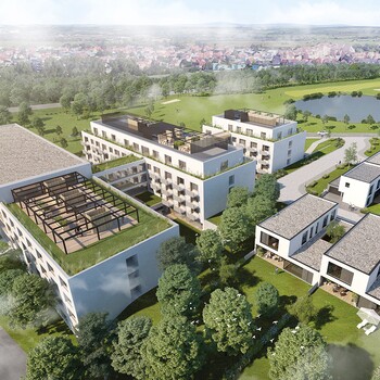 Zátiší Hostivař - vizualizace - ptačí perspektiva